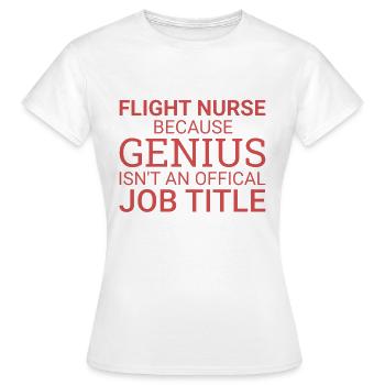 Infirmière de vol Genius Air Rescue - T-shirt Femme - blanc - Devant - AI Model Female 172 dark (172cm)