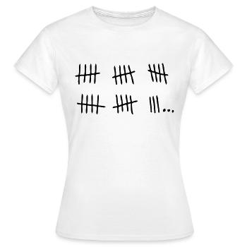 Brotkorb Gefängnis bar past.1 Tag - Frauen T-Shirt - Weiß - Vorne - AI Model Female 172 dark (172cm)
