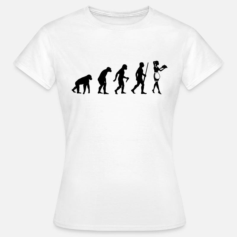Évolution de la serveuse - T-shirt Femme - blanc