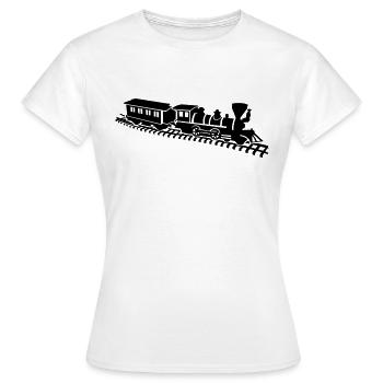 Modelleisenbahn - Frauen T-Shirt - Weiß - Vorne - AI Model Female 172 dark (172cm)