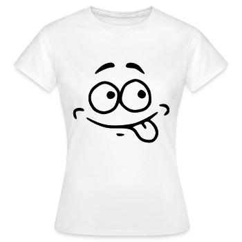 Emoji Hunger Sketch Black - Women's T-Shirt - white - Front - AI Model Female 172 dark (172cm)