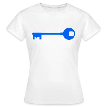 Une Clé - T-shirt Femme - blanc - Devant - AI Model Female 172 dark (172cm)