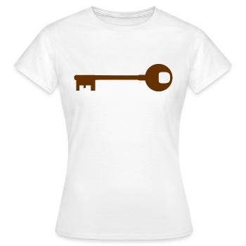 Une Clé - T-shirt Femme - blanc - Devant - AI Model Female 172 dark (172cm)