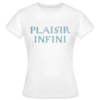 PLAISIR INFINI Baroque Vintage - T-shirt Femme - blanc - Devant - AI Model Female 172 dark (172cm)