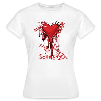 Le cœur brisé - T-shirt Femme - blanc - Devant - AI Model Female 172 dark (172cm)