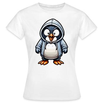 Pingouin en colère - T-shirt Femme - blanc - Devant - AI Model Female 172 dark (172cm)