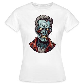 Tête de zombie - T-shirt Femme - blanc - Devant - AI Model Female 172 dark (172cm)