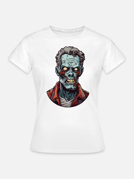 Zombie Head - Frauen T-Shirt - Weiß