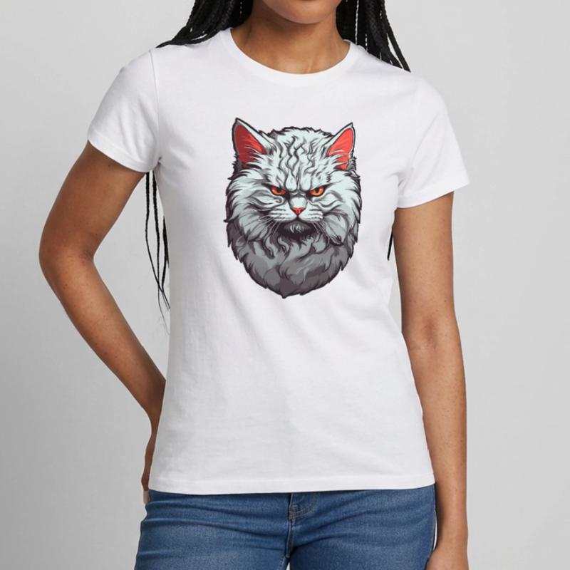 Grumpy Katze Grau Frauen T-Shirt