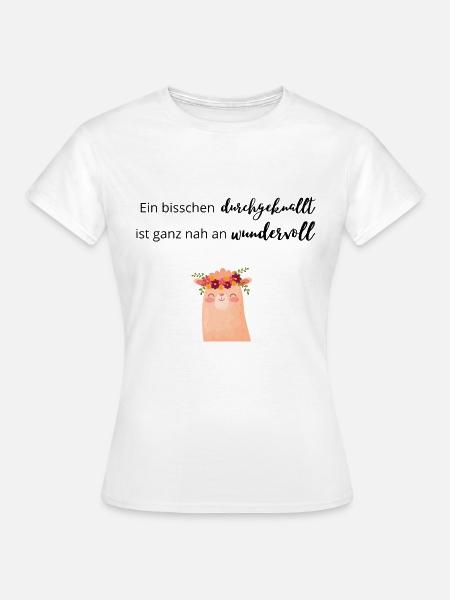Lama - wundervoll - Frauen T-Shirt - Weiß