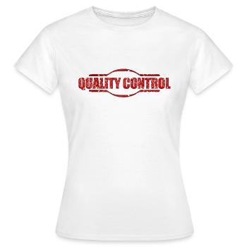 Qualité controlé - T-shirt Femme - blanc - Devant - AI Model Female 172 dark (172cm)