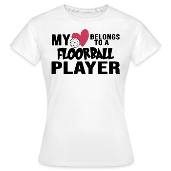 floorball floorball-coeur floorball-fille - T-shirt Femme - blanc - Devant - AI Model Female 172 dark (172cm)