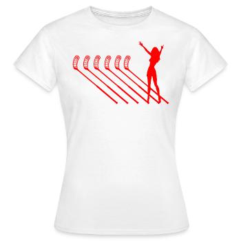 floorball floorball-fille - T-shirt Femme - blanc - Devant - AI Model Female 172 dark (172cm)