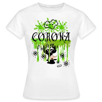 Corona toxic - Geschenkidee - Lustige T-Shirts - Frauen T-Shirt - Weiß - Vorne - AI Model Female 172 dark (172cm)