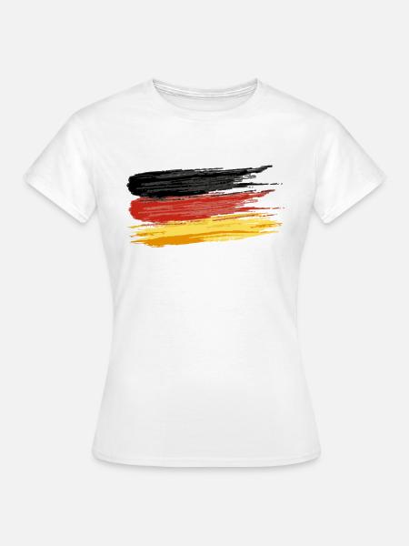 Damen Deutschland Vintage Nationalität Sportmann - Frauen T-Shirt - Weiß