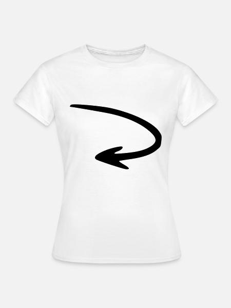 Arrow drawing sketch black - Women's T-Shirt - white