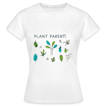 Parents de plantes ,Illustrations, Plantes,Plante - T-shirt Femme - blanc - Devant - AI Model Female 172 dark (172cm)