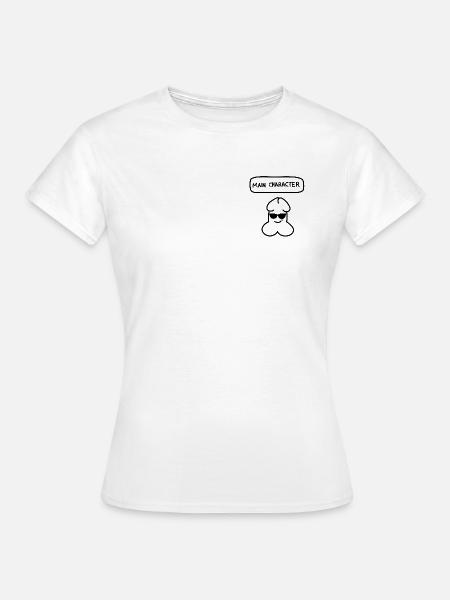 lustiges Junior-Hauptcharakter-Emoticon - Frauen T-Shirt - Weiß