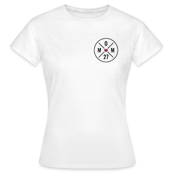 Mom 27 Herz - Frauen T-Shirt - Weiß - Vorne - AI Model Female 172 dark (172cm)