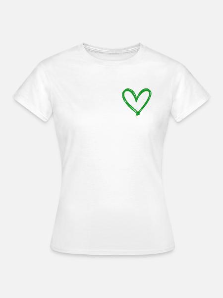 Herz - Frauen T-Shirt - Weiß