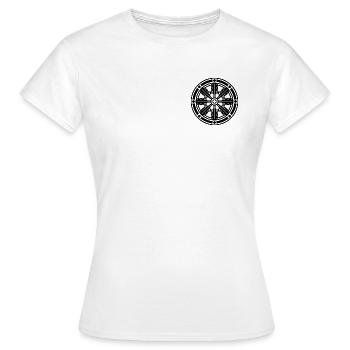 Dharma-Rad - Frauen T-Shirt - Weiß - Vorne - AI Model Female 172 dark (172cm)