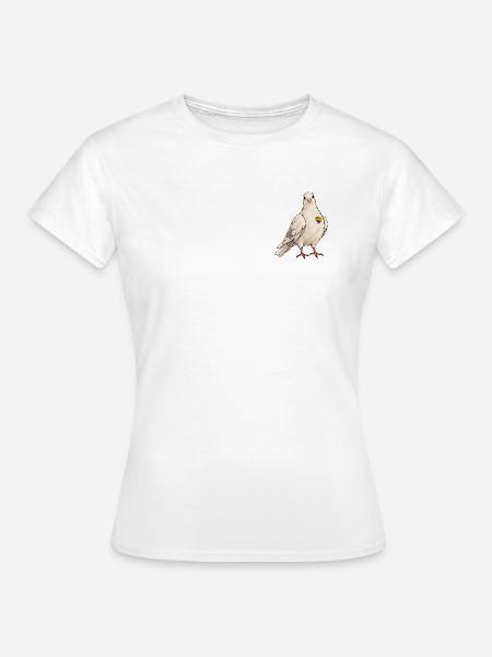 Pride Dove Rainbow Heart - Frauen T-Shirt - Weiß