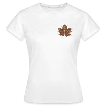 feuille d'érable - T-shirt Femme - blanc - Devant - AI Model Female 172 dark (172cm)