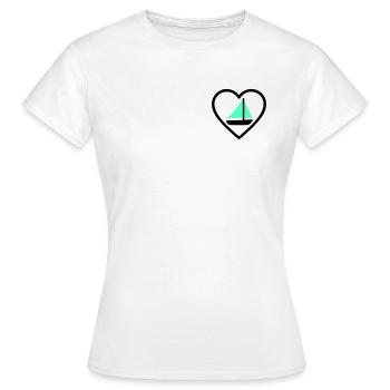 Cuore Vela – Passione Navigazione - Women's T-Shirt - white - Front - AI Model Female 172 dark (172cm)