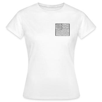 Drapeau USA - T-shirt Femme - blanc - Devant - AI Model Female 172 dark (172cm)