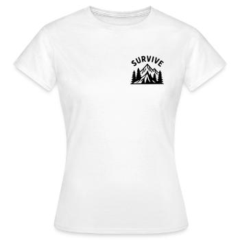 Überleben - Natur - Frauen T-Shirt - Weiß - Vorne - AI Model Female 172 dark (172cm)