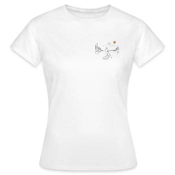 Pagaie debout sur le lac - T-shirt Femme - blanc - Devant - AI Model Female 172 dark (172cm)
