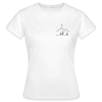 Montagnes Lune - T-shirt Femme - blanc - Devant - AI Model Female 172 dark (172cm)