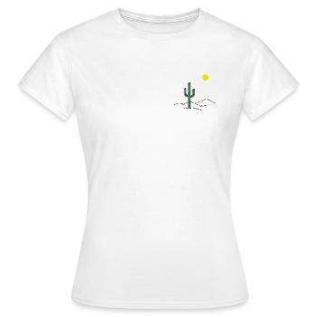 Desert cactus in the sunshine - Women's T-Shirt - white - Front - AI Model Female 172 dark (172cm)