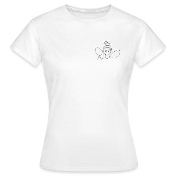 Annoyed Coffee Fairy, T-Shirt for Fantasy Lovers - Frauen T-Shirt - Weiß - Vorne - AI Model Female 172 dark (172cm)