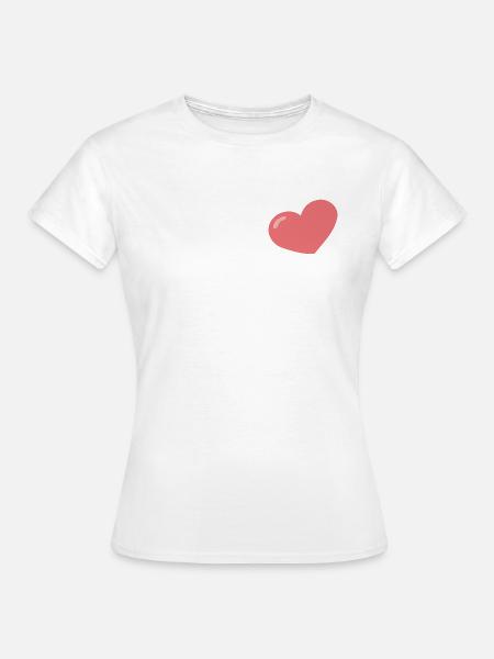 Minimalistisches Pastellherz - Frauen T-Shirt - Weiß