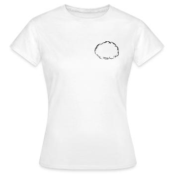 Wolke - Frauen T-Shirt - Weiß - Vorne - AI Model Female 172 dark (172cm)