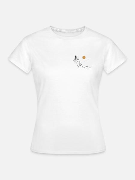 Küstenklippen Sonne - Frauen T-Shirt - Weiß