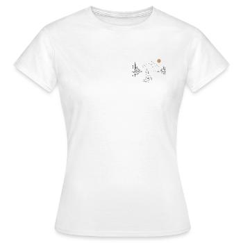 Pagaie debout au bord du lac - T-shirt Femme - blanc - Devant - AI Model Female 172 dark (172cm)