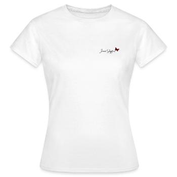 Zemër Shqiptare – Albanisches Herz - Frauen T-Shirt - Weiß - Vorne - AI Model Female 172 dark (172cm)