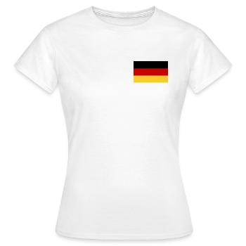 Deutsche Flagge - Frauen T-Shirt - Weiß - Vorne - AI Model Female 172 dark (172cm)