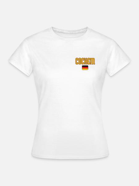 COCHEM Deutschland Flaggendesign - Frauen T-Shirt - Weiß