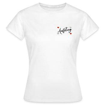 AUFSTIEG - Frauen T-Shirt - Weiß - Vorne - AI Model Female 172 dark (172cm)