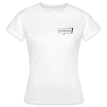 Speech bubble congratulations - Women's T-Shirt - white - Front - AI Model Female 172 dark (172cm)