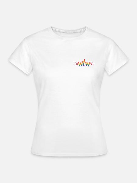 WLW Rainbow Aesthetic – Lesbian Pride Design - Frauen T-Shirt - Weiß