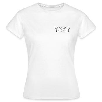 3 Toques - T-shirt Femme - blanc - Devant - AI Model Female 172 dark (172cm)