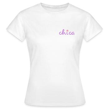 Chica-Blume - Frauen T-Shirt - Weiß - Vorne - AI Model Female 172 dark (172cm)