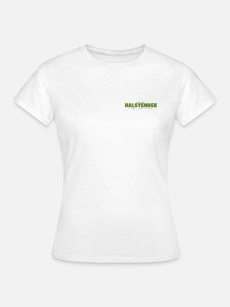 Halstenbek, als grüner Slogan - Frauen T-Shirt - Weiß