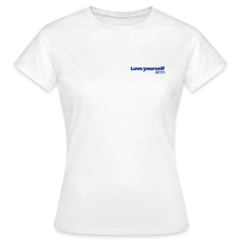 Love yourself - Statement Desing - Frauen T-Shirt - Weiß - Vorne - AI Model Female 172 dark (172cm)