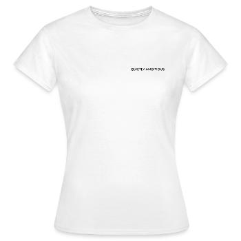 Introvert Ambition Quote - Women's T-Shirt - white - Front - AI Model Female 172 dark (172cm)