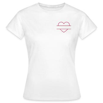 Le cœur peut être personnalisé - T-shirt Femme - blanc - Devant - AI Model Female 172 dark (172cm)